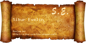 Sikur Evelin névjegykártya